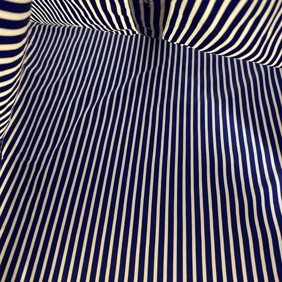 Polo Ralph Lauren Blue Pinstripe Long Sleeve Long Shirt Dress Size S - Picture 11 of 11